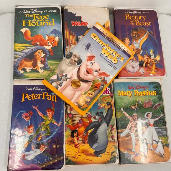 Walt Disney the Classics Vintage Set Lot of 7 VHS Tapes Movies - Picture 3 of 7